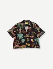 Palm Crop Buttonup - Black