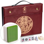 Professional Chinese Mahjong Game Set, "Double Happiness" (Green) - 146 Medium Size Tiles