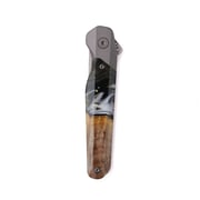 Live Edge Wood Pocket Knife - Garrett (Metallic, 773120)
