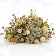 10" Fall Garden Pouf, Cream