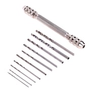 (Bundle Sale) 0.5-3.2mm Mini Manual Aluminum Hand Drill Chuck Twsit Micro Drill Bit Tool