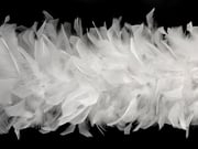 2 Yards - Snow White Heavy Weight Chandelle Feather Boa | 80 Gram