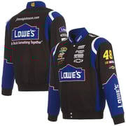 Men's Jimmie Johnson  JH Design Black/Royal  Twill Driver Uniform Full-Snap Jacket