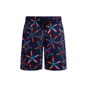Men Long Stretch Swim Shorts Disco Stars
