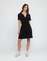 SMOCKED WAIST TIERED DRESS