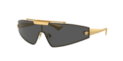 VERSACE VE2265 Gold - Women Luxury Sunglasses, Dark Grey/Mirror Gold Lens