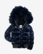Kyla Puffer Coat | Navy Shine