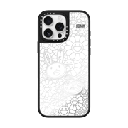 Mirror iPhone 16 Pro Max Case MagSafe Compatible - KAIKAI AND KIKI FLOWER BLOSSOM (MONO) CASE - WHITE EDITION