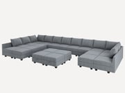 HONBAY 22-Piece Polyester Modular Sleeper Sectional With Storage Seat
