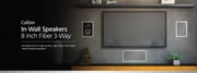 Monoprice Caliber 8in Fiber In-Wall Speakers 3-Way (pair)