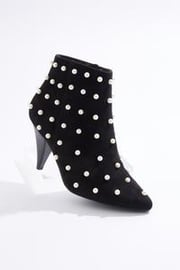  Cato Fashions | Cato Wide Width Pearl Cone Heel Booties