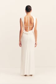 RIO COWL OPEN BACK MAXI DRESS - IVORY