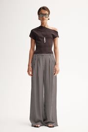 Jamie Stripe Pant Brown Stripe