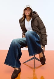 Basic hooded puffer jacket