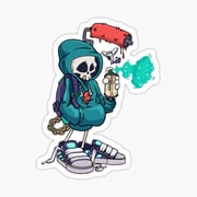 Synr Skull Bomber Sticker