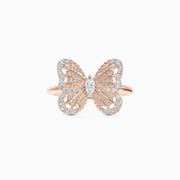 Portraits of Nature Butterfly Ring in Rose Gold