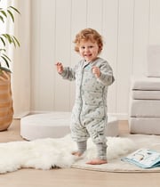 Sleep Suit Long Sleeve 2.5 TOG Cotton Green Moonlight