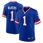 Men's Nike Malik Nabers Royal New York Giants 2nd Alternate 2024 NFL Draft Game Jersey
