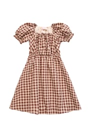 Mini Kaitlyn Dress in Chocolate Gingham