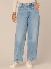 "Ab"solution Skyrise Relaxed Barrel Leg Jean with Studs