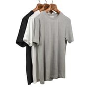 Special box set of 3 1950s crew neck T Shirts in White, Grey and Deep Black (restock)