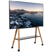 Mobile Easel TV Stand with Shelf for 49” to 75” TVs