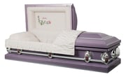Heavenly Mother Casket - Lilac Casket with Pink Interior