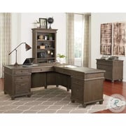 Carson Weathered Gray Brown 3 Piece Home Office Set