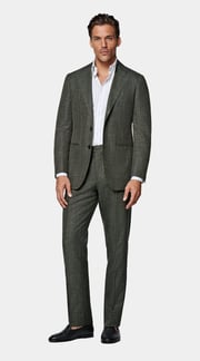 Dark Green Tailored Fit Havana Suit