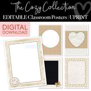 Classroom Posters | Cozy | Printable Classroom Decor | Schoolgirl Style