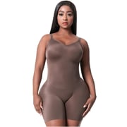 New Arrival | Comfy Tummy Control Shapewear Bodysuit Mid Thigh With Built-in Bra | Daily Use | Color Caramel