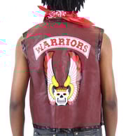 The Warriors Gang Member Emblem Leather Vest Jacket and Bandana