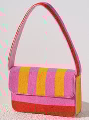 Shiraleah Taylor Beaded Shoulder Bag, Pink