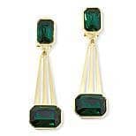 HEIDI DAUS®"Sunray" Goldtone Octagonal Stone Dangle Earrings