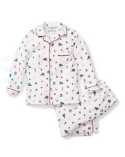 Kid's Twill Pajama Set in Winter Nostalgia