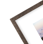 Luxe wall frame - brown (with wide mat)