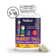 NuBest Tall, Powerful Growth for Kids & Teens (5+), Non-Milk Drinkers, 60 Capsules
