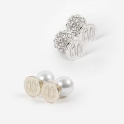 Monogrammed Stud Earring Set