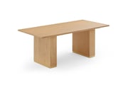 Chelsea Natural Oak Wood 79" Rectangular Dining Table