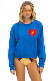 BOLT HEART RELAXED CREW SWEATSHIRT - ADVENTURE BLUE