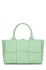Green Calfskin Maxi Intrecciato Arco Tote Mini