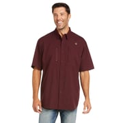 Ariat Mens Ventteck Classic Short Sleeve Shirt, Malbec