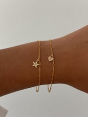 ENGRAVED INITIAL CHARM BRACELET