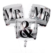 Square Mr and Mr Balloon Bouquet - DELIVERED INFLATED!