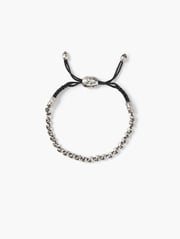 BEADED SILVER SKULL BRACELET