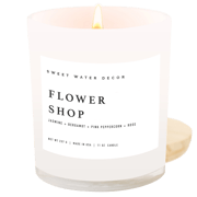 Flower Shop Soy Candle - White Jar - 11 oz