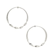 Half Twist Hoops in Silver - 1 1/2"