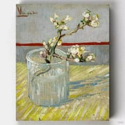 Sprig of Flowering Almond in a Glass