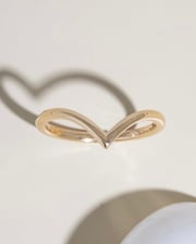 Solid Gold Chevron Band
