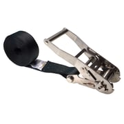 2" x 15' Endless Stainless Steel Ratchet Strap | Black